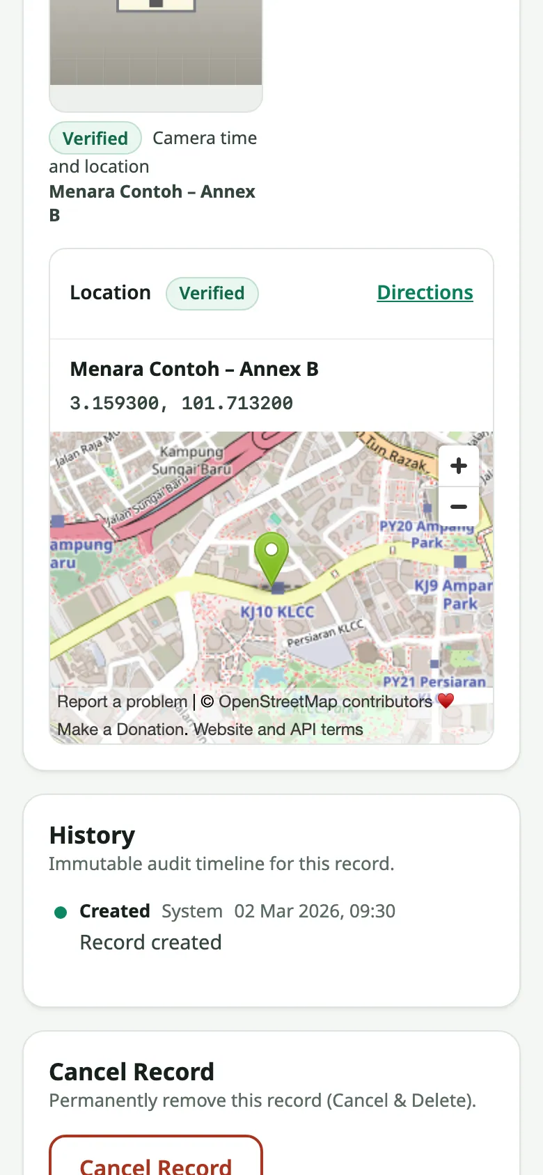 Directions for the contractor