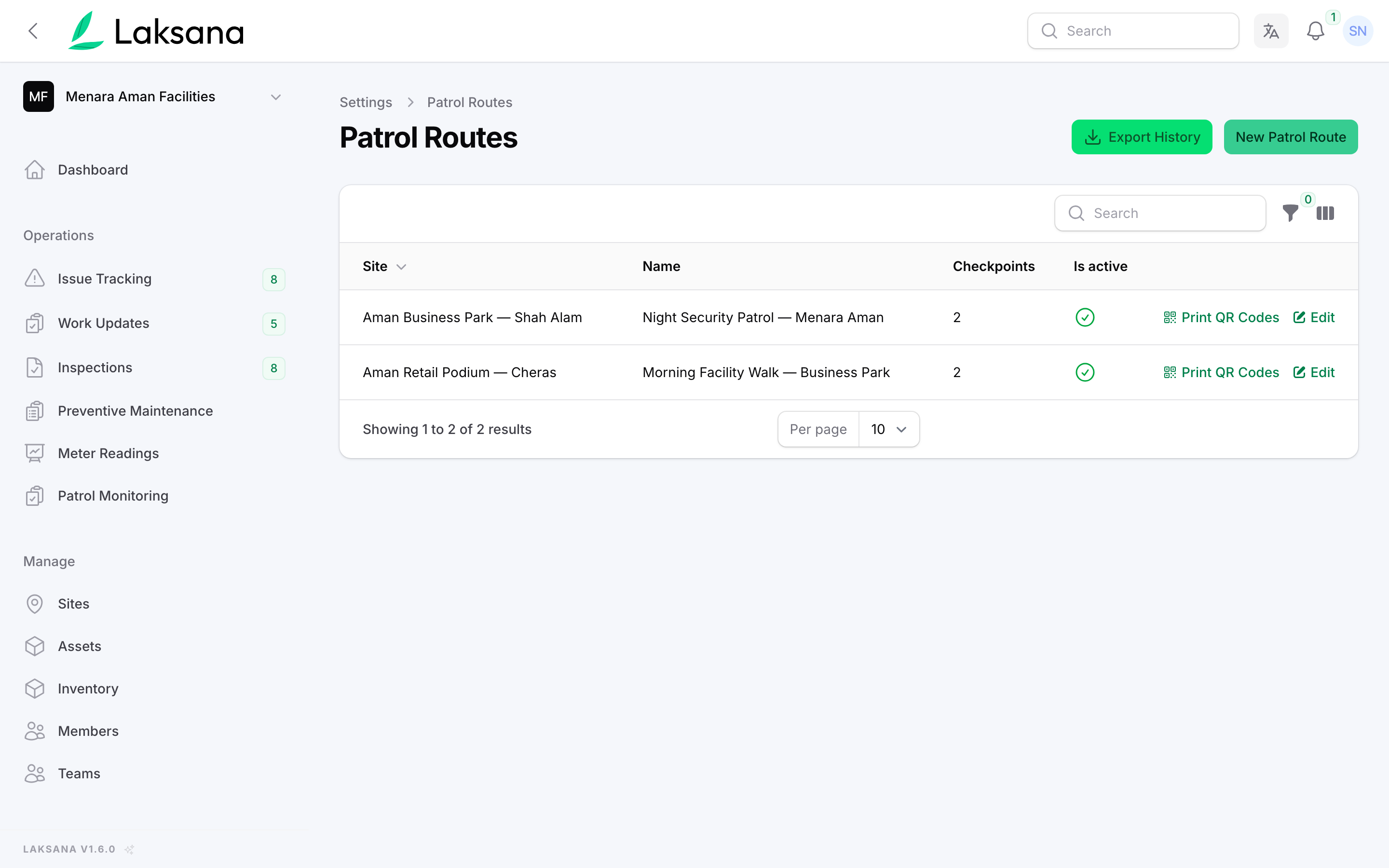 Set up patrol routes