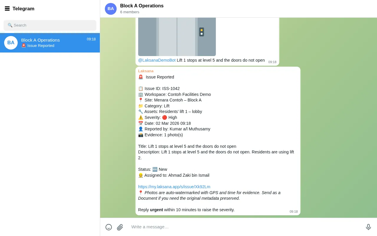 Report in the team group