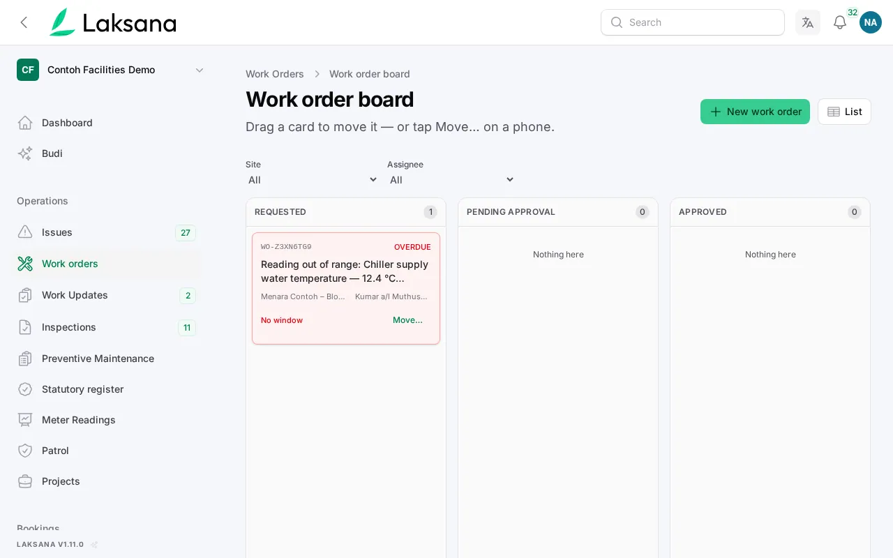 Plan the week on the board